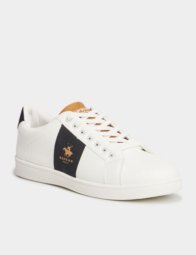 Tennis basses à lacets Aspern Polo blanc homme