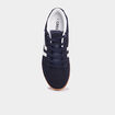 Tennis basses &agrave; lacets effet su&eacute;dine bleu marine homme