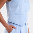 Veston sans manches bleu ciel femme