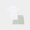 Ensemble t-shirt et short coton vert pastel b&eacute;b&eacute; gar&ccedil;on