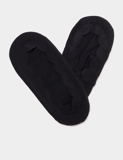Lot 2 paires prot&egrave;ge-pieds noir femme