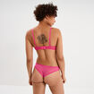 Soutien-gorge corbeille padd&eacute; dentelle rose fushia femme