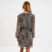 Robe courte taille élastiquée blanc femme