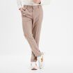 Pantalon droit avec pinces taupe homme