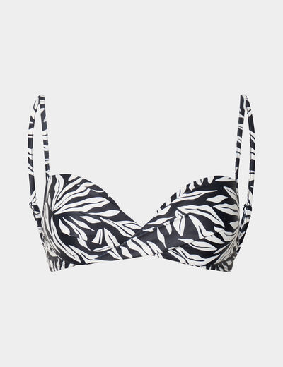 Haut de maillot de bain forme push up noir femme