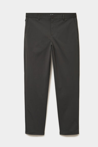 Pantalon chino slim sans repassage vert fonc&eacute; homme