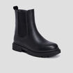 Bottines chelsea crantées noir fille