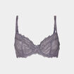 Soutien-gorge emboîtant dentelle bleu gris femme