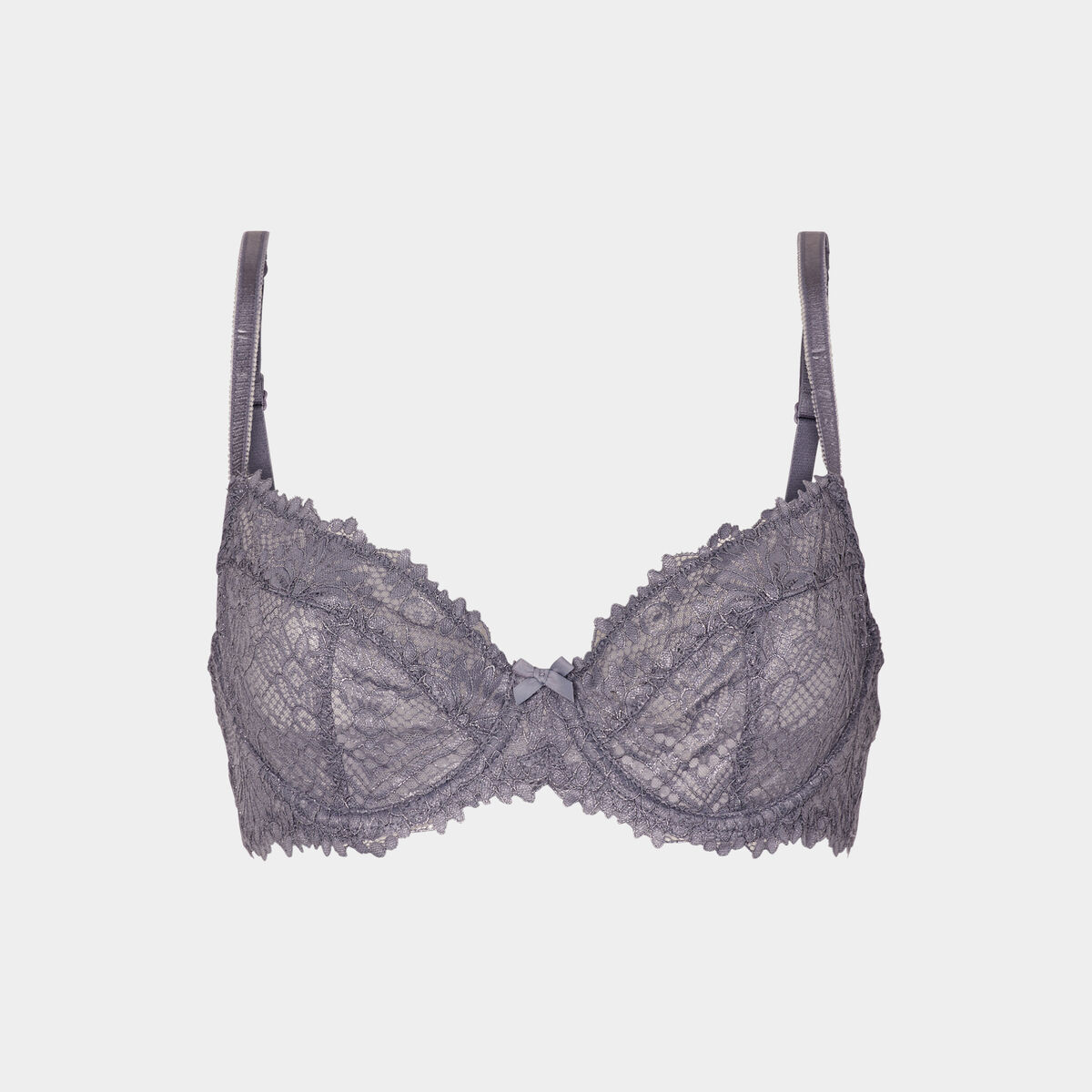 Soutien-gorge emboîtant dentelle bleu gris femme