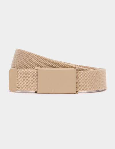 Ceinture fine effet toile sable gar&ccedil;on