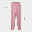 Legging de sport taille haute mauve femme