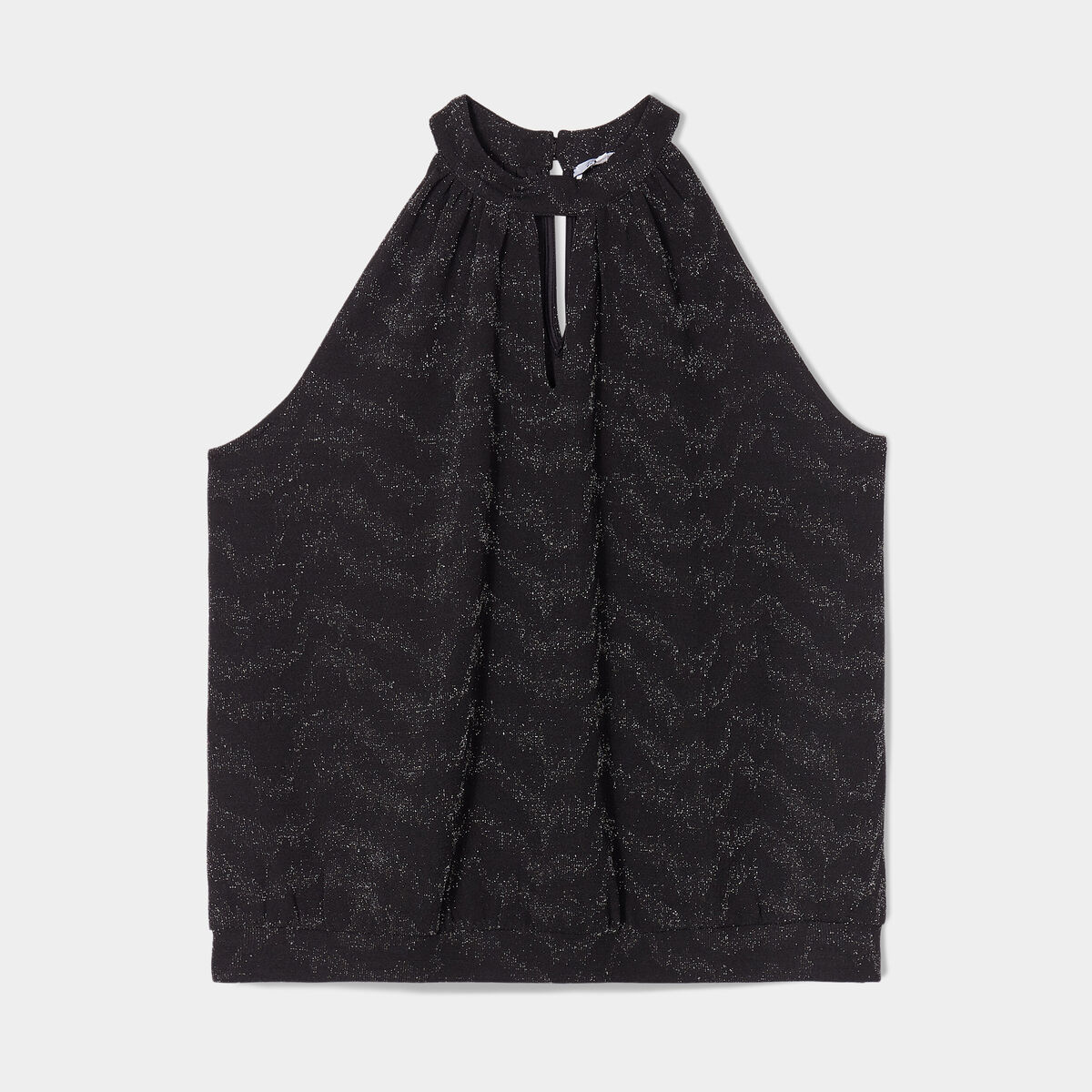 Débardeur encolure américaine cintré noir femme grande taille