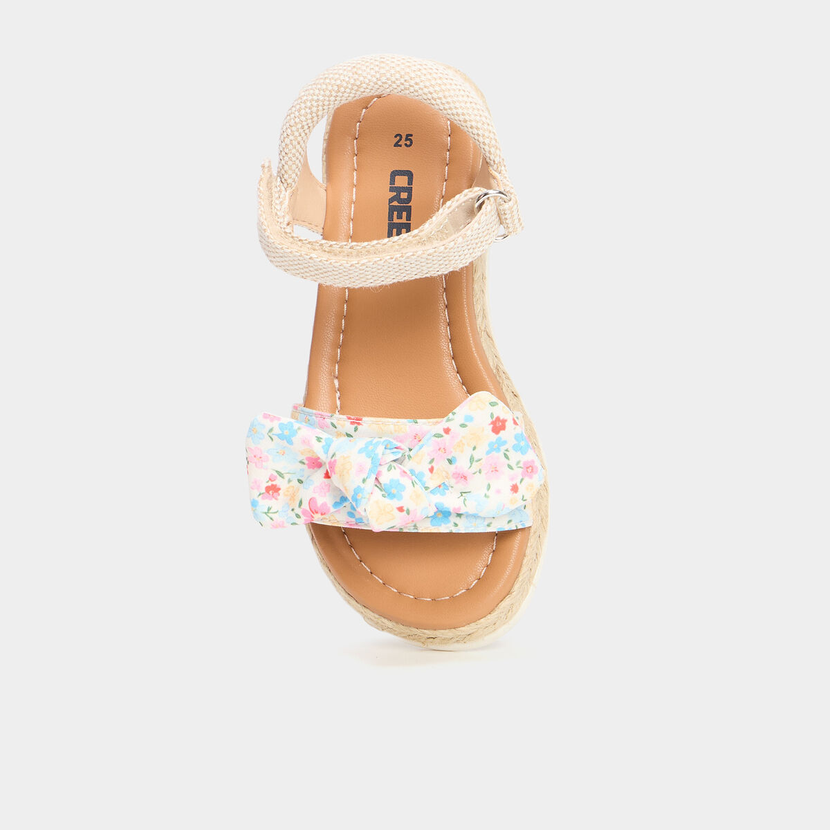Sandales avec noeuds multicolore fille