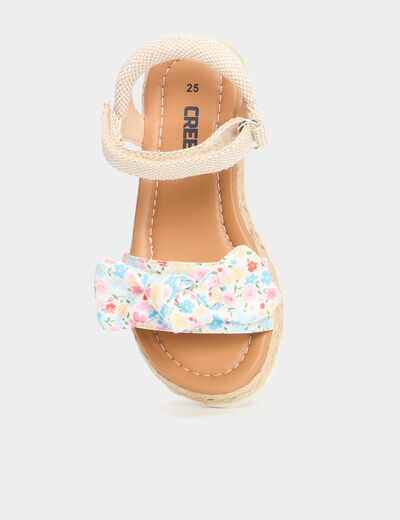 Sandales avec noeuds multicolore fille