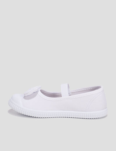 Babies en toile avec noeuds blanc fille