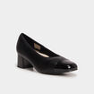 Escarpins talons carr&eacute;s noir femme