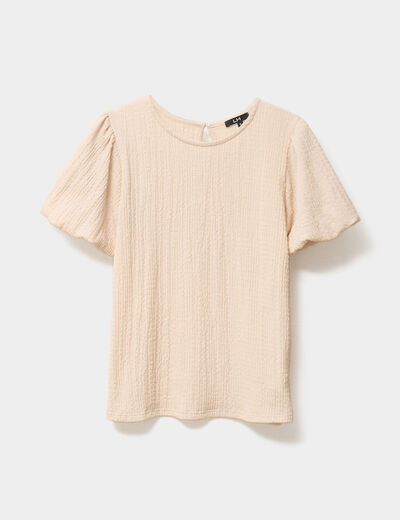 T-shirt manches courtes ballons sable femme