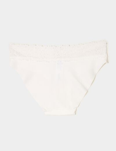 Lot 2 culottes dentelle sans couture blanc femme