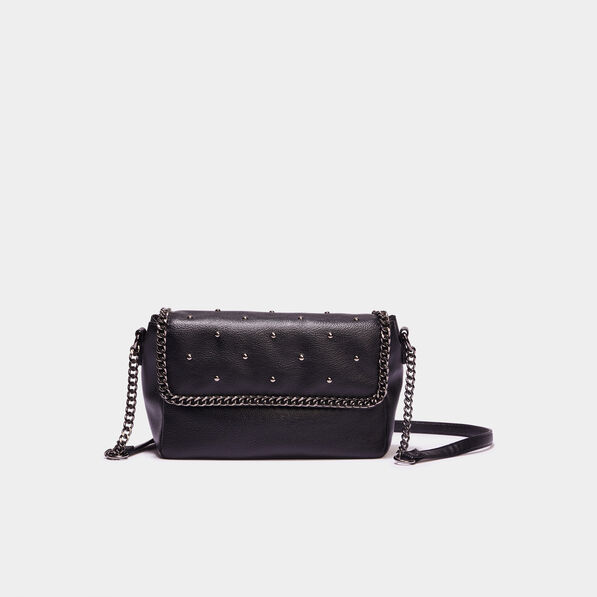 sac besace chaines et clous noir femme Sac besace chaînes et clous noir femme