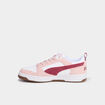 Tennis basses à lacets en cuir Puma rose femme