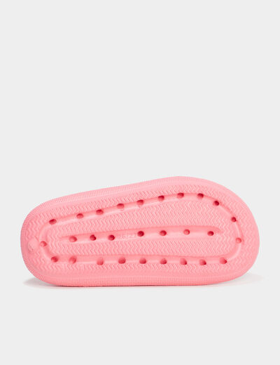 Mules de plage avec boucles rose fille