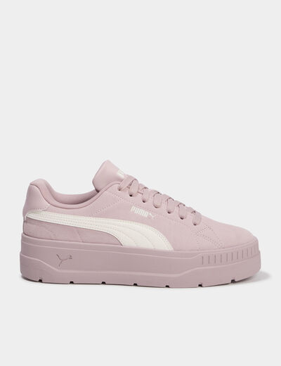 Baskets &agrave; lacets Puma Karmen SD rose poudr&eacute;e femme