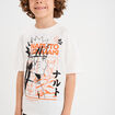 T-shirt manches courtes coton Naruto ivoire garçon