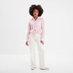 Chemise manches ajustables 1 poche coton blanc femme