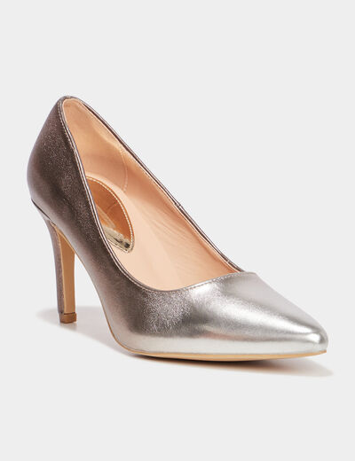 Escarpins vernis à talons Mosquitos marron foncé femme