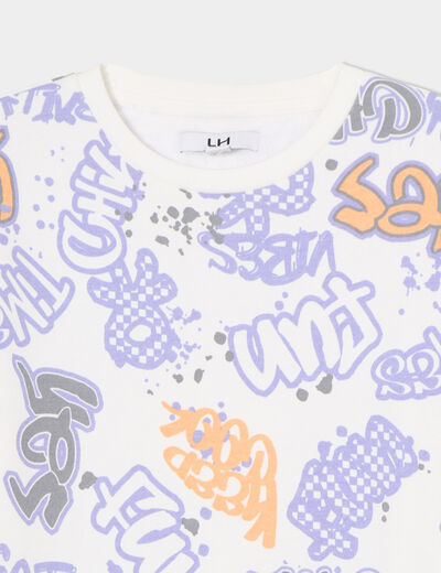 Sweat col rond manches longues gris garçon