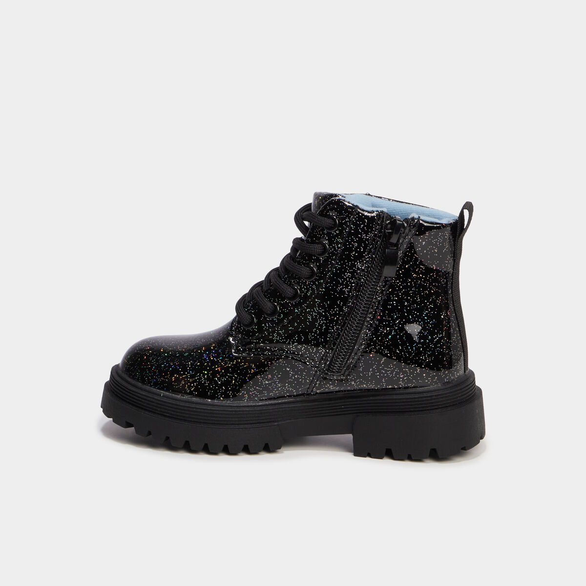 Boots &agrave; paillettes Stitch noir fille
