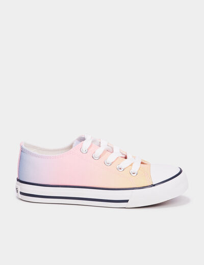 Tennis en toile à lacets Creeks multicolore fille