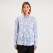 Chemise l&eacute;g&egrave;re brod&eacute;e manches longues blanc femme