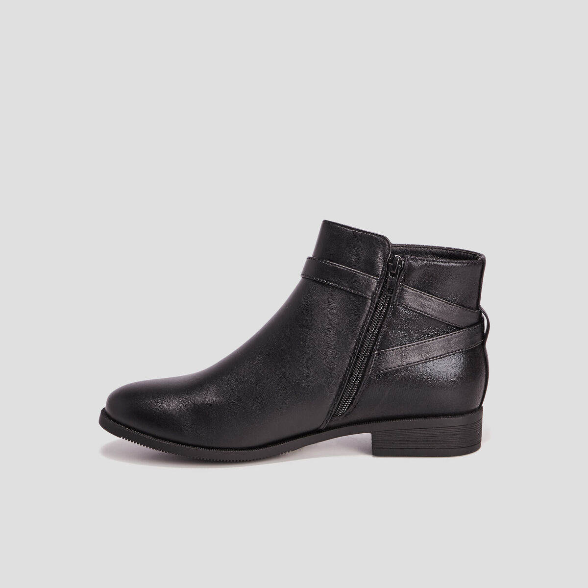 Bottines avec brides noir femme