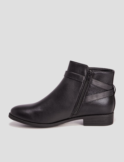 Bottines avec brides noir femme