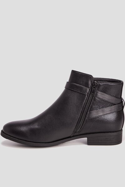 Bottines avec brides noir femme