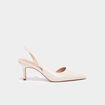 Escarpins slingback talons aiguilles ivoire femme