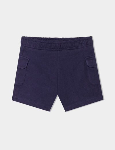 Short avec poches côtés bleu marine bébé garçon