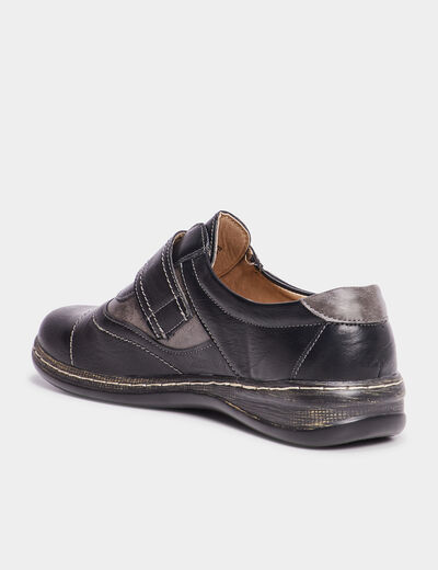 Loafers à scratchs Confortissimo noir femme