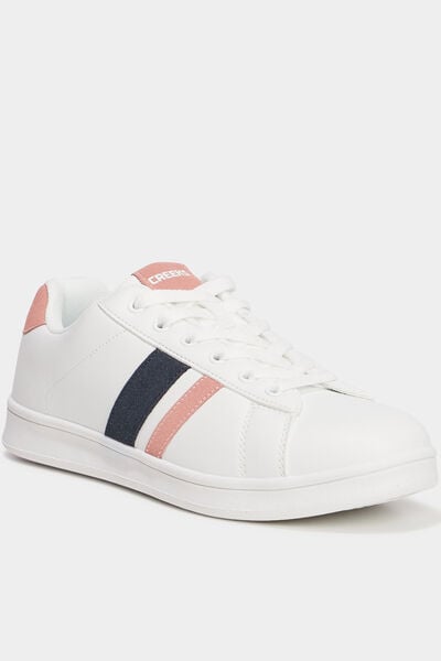 Baskets &agrave; lacets blanc femme