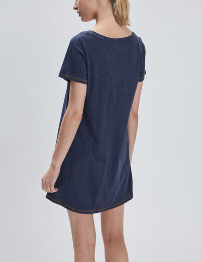 Chemise de nuit bleu femme