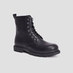 Boots zipp&eacute;es &agrave; lacets noir femme
