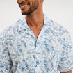 Chemise en coton manches courtes bleu homme