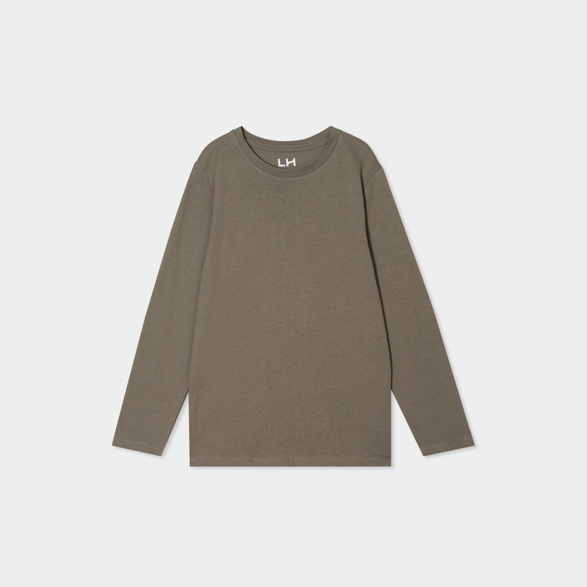 T-shirt manches longues vert kaki garçon