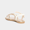 Sandales brides &agrave; fleurs blanc fille