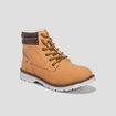 Bottines fourrées crantées camel garçon