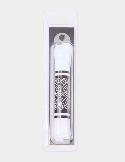 Lacet plat 150 cm Tawata blanc mixte