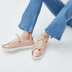 Baskets tennis basse rose champagne femme