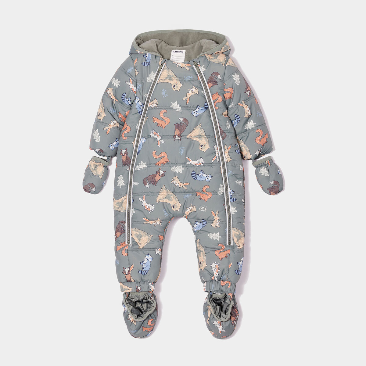Combinaison pilote à capuche Creeks vert kaki bébé garçon
