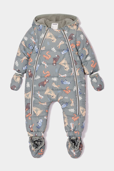 Combinaison pilote à capuche Creeks vert kaki bébé garçon